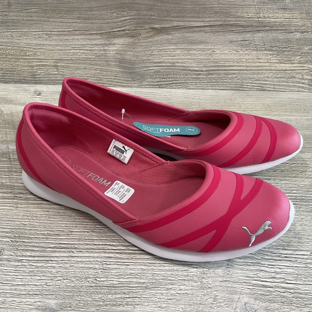 Puma Vega Pink Ballet Flats Soft Foam 362409-05 Women's Size 10 NEW